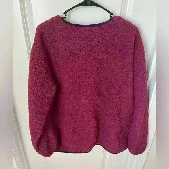 Land's End Sherpa Sweatshirt Long Sleeve Pullover Size Large - Picture 3 of 3